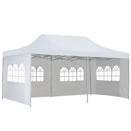 10x20 Ft Canopy Wedding Party Pop up Tent Heavy Duty Instant Gazebo with Removable Sidewalls White