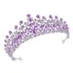 thumbnail image 3 of Corona de boda para mujer, aleación de Zinc, exquisitos diamantes de imitación, corona de novia, accesorios para el cabello para fiesta de disfraces de graduación, plateado y morado, 3 of 10