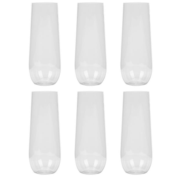 KAKOWELY 6 recipientes transparentes para vasos de plástico para helados y vino para fiestas.