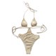 thumbnail image 1 of Bikini de una pieza de tela bronceadora dorada con tiras sexy para mujer con almohadilla en el pecho y sin soporte de acero Fridja nalpqowj61785, 1 of 9