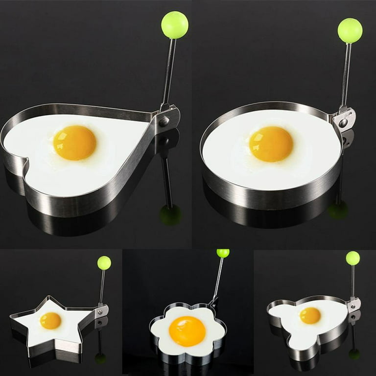 Fried Egg Molds, Pancake Mold Maker With Handle For Kids, Mold Non Stick  For Griddle 5pcs