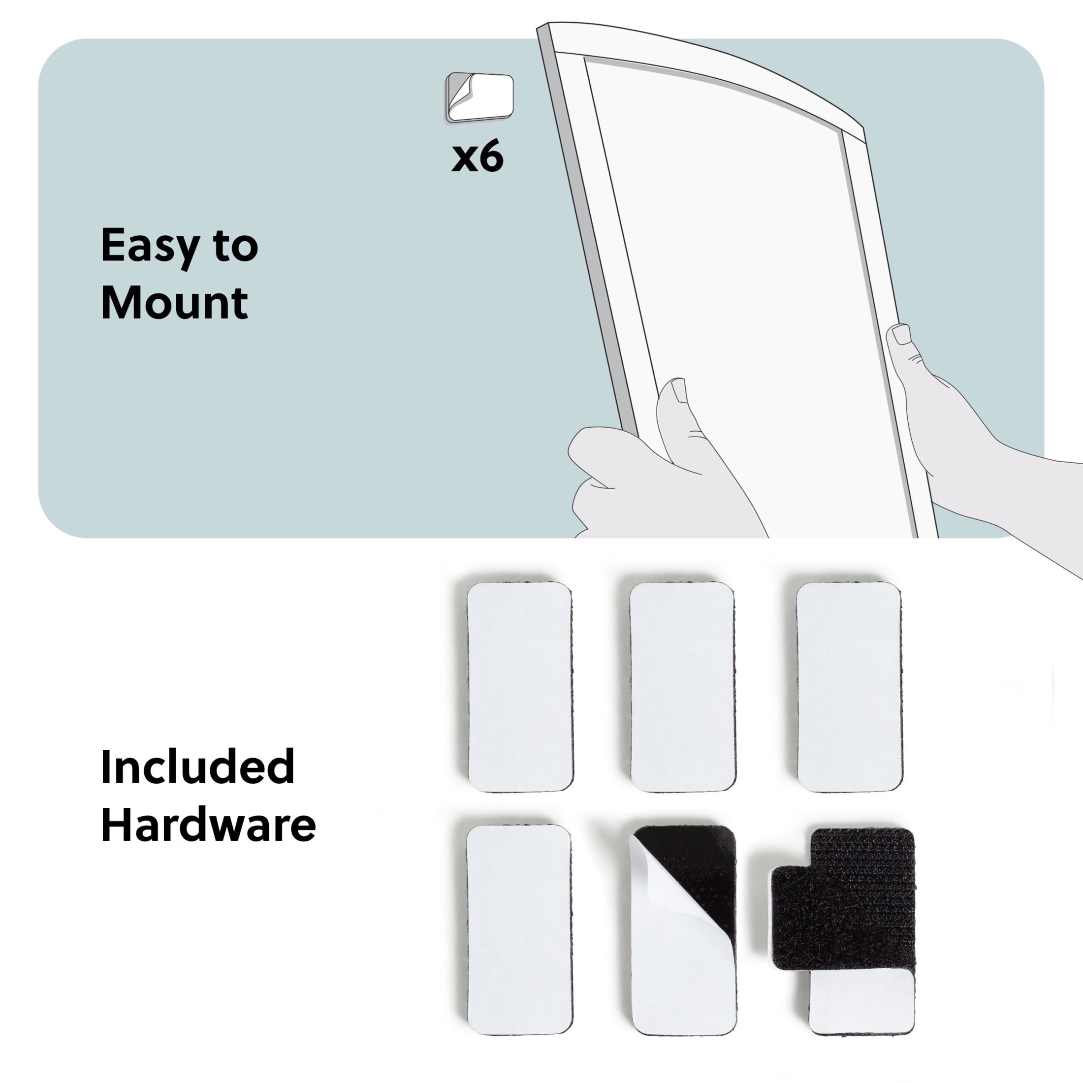 U Brands 20 x 16 in. Magnetic Dry Erase Whiteboard with Modern Pin-It Frame