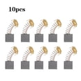thumbnail image 1 of 10 PCS Mini Black Carbon Motor Brushes Replacement Spare Parts with 25mm Spring and Copper Core for Generic Electric Drill Mill Machine Motors Rotary Tool (Package 1: 203A#, 18*17*7mm), 1 of 8