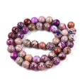 thumbnail image 2 of Natural Imperial Jasper Beads Strands Dyed Round Medium Orchid 8~8.5mm Hole: 1mm about 46~51pcs/strand 15.35~15.75 inch(39~40cm), 2 of 5
