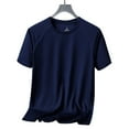 thumbnail image 6 of Icvfdpl T-Shirts For Men Short Sleeved Round Neck Ice Silk Casual Sports Outdoor Sweat Wicking Tee Shirt Stylish Man Daily Wear Blue Xxxxl, 6 of 9
