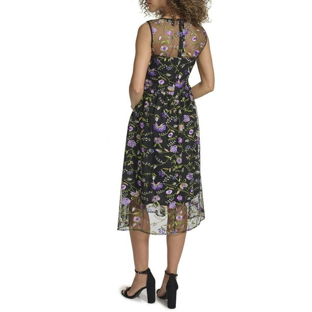 kensie embroidered midi dress Tight Fitted Prom Dress in Navy Blue main image 1