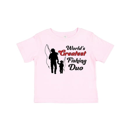 

Inktastic World s Greatest Fishing Duo Boys or Girls Toddler T-Shirt