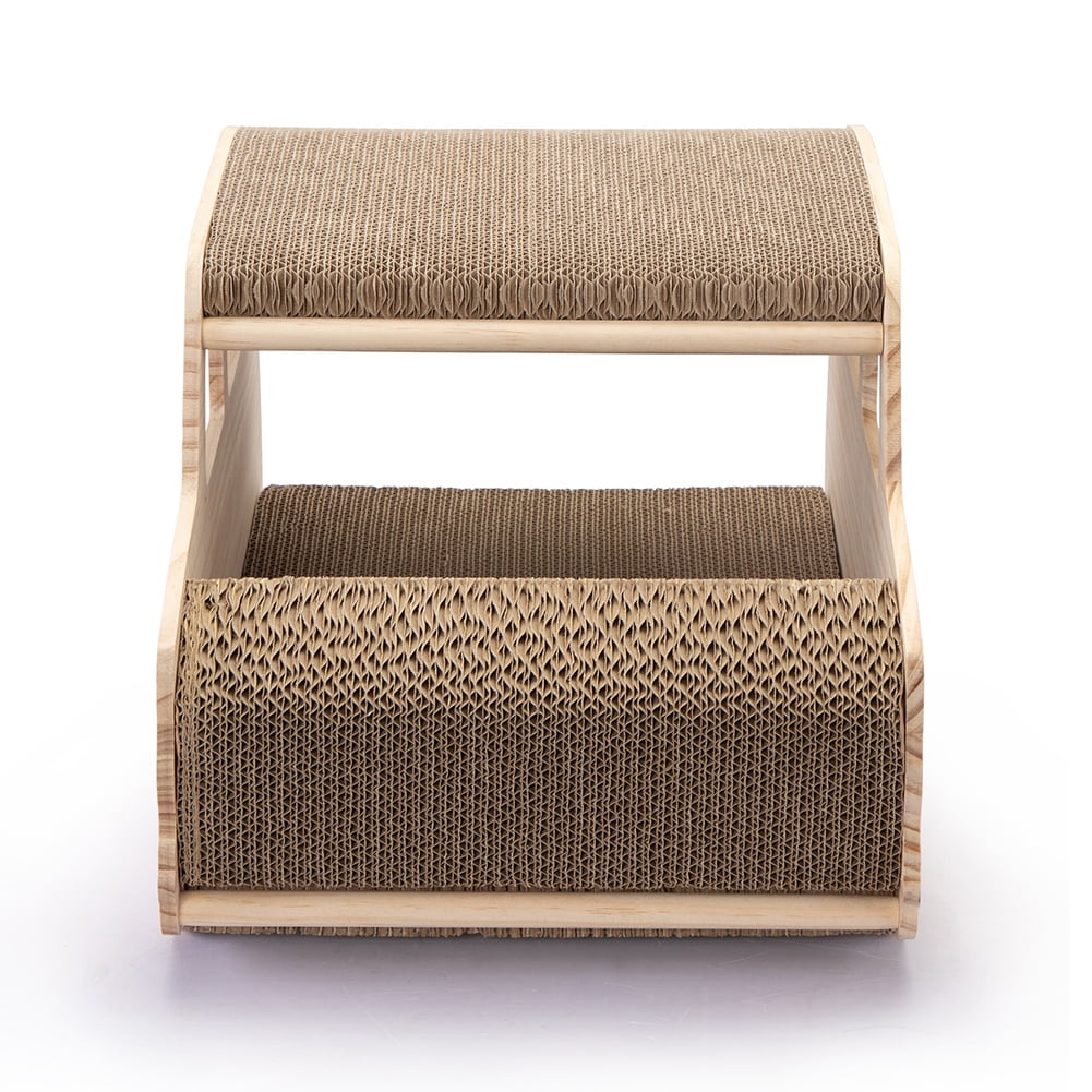 Canddidliike Cat Scratching Post Cardboard, Cat Scratcher Lounge, Scratch Pad with Catnip, Cat Bed Couch for House Canddidliike Cat Scratching Post Cardboard, Cat Scratcher Lounge, Scratch Pad with Catnip, Cat Bed Couch for House
