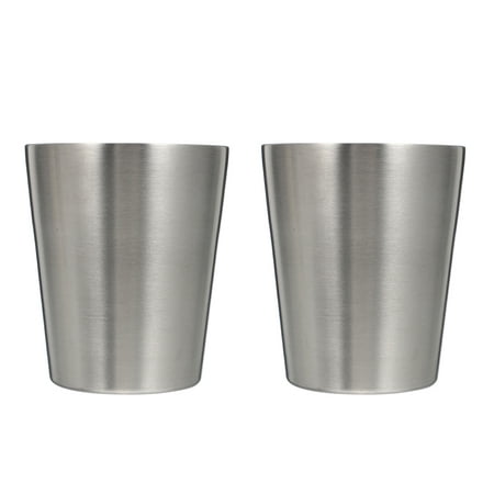 

NUOLUX Mug Tea Glass Metal Cup Stainless Coffee Steel Insulated Milk Soup Tumbler Cocktail Walled Cups Double Beer Drinking