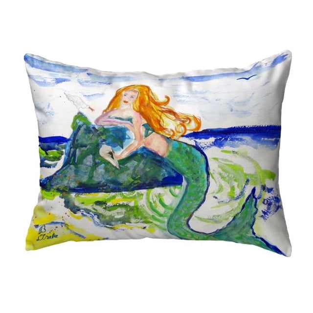 Betsy Drake KS805 Coussin Sans Cordon Sirène sur Roche 11 x 14 Po