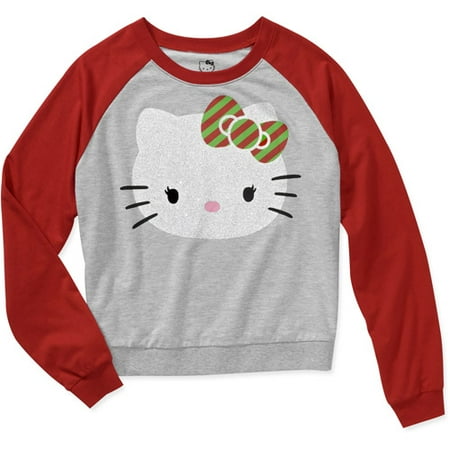 Juniors' Christmas Sweatshirt With Glitter