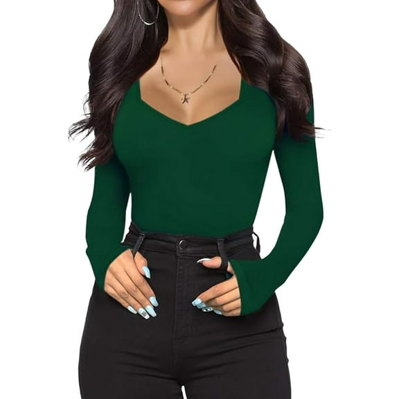 XINXIAOO Women Solid Square Neck Long Sleeve Button Jumpsuit Slim Bodysuit Jumpsuits Pantsuit Rompers for Women plus Size Long Sleeve Jumpsuit for Women Pajama Set plus Thermal Pajamas Turtleneck Long