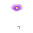 thumbnail image 2 of Hvmvliv Outdoor Bird Feeder Iron Ground Bird Feeder with Flower Bath and Water Tray for Lawn and Courtyard Decoration Purple, 2 of 7