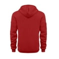 thumbnail image 3 of Hoodies for Men Casual Long Sleeve Full Zip Hooded Sweatshirts Fashion Athletic Workout Jackets with Multi Pockets Red 2XL, 3 of 4