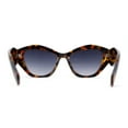 thumbnail image 4 of Womens Mod Geometric Angular Cat Eye Plastic Sunglasses Tortoise - Smoke, 4 of 4