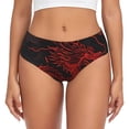 thumbnail image 1 of Fotbe Red Dragon On Black Calzones Estampados para Mujer – Ropa Interior de Algodón, Cómoda, Suave y Elástica-Large, 1 of 6