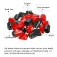 thumbnail image 4 of 30pcs Rubber End Caps Cover Assortment 34mm Vinyl Screw Thread Protectors for Screw Bolt Black Red, 4 of 5