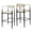 Beige Fabric, variant on GZXS Modern Barstools Set of 2, Beige Boucle Upholstered Bar Height Chairs with Backrest, Gold Arms and Black Iron Frame, Kitchen Island Stools, 260 lbs Capacity, Easy Assembly