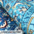 thumbnail image 4 of Tzou Persian Washable Rugs 5x7ft for Living Room(Navy/Turquoise), 4 of 7