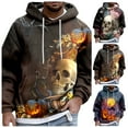 thumbnail image 6 of Black Hoodie Men Big And Tall Sweatshirts for Men Zip up Sweatshirt Hoodie Unisex Sweatshirt French Mens Men's Halloween Hooded Brown XL, 6 of 6
