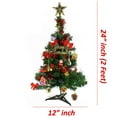 thumbnail image 6 of Wideskall 2 Feet Tabletop Artificial Mini Green Christmas Pine Tree with 30 Multi-Color LED Lights & Ornaments, 6 of 9