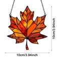 thumbnail image 3 of YardChic Maple Leaves Hanging Ornament, Stained Glass Style Flat Acrylic Wall & Window Hanging Decor, Hanging Fall Leaves Suncatcher, Fall Tree Ornaments for Indoor Display, Balcony Ornament, 3 of 4
