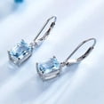 thumbnail image 2 of Pretty CZ Zricon Jewelry Wedding Engagement 925 Silver Drop Earring A Pair, 2 of 3
