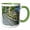 Green/White, variant on 3drose, Spain, Barcelona. Ciutadella Park ., 11oz Two-tone Black Mug