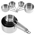 thumbnail image 3 of 8pcs set Stainless Steel Measuring Cups&Spoons Kit Sugar Coffee Milk Kitchen Gadget Baking Tool, 3 of 11