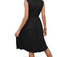 thumbnail image 3 of Women Summer Dresses Sleeveless Casual Loose Swing Button Down Midi Dress with Pockets, 3 of 3