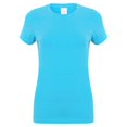 thumbnail image 1 of Skinni Fit- Camiseta de manga corta elástica y suave para mujer (Azul surf), 1 of 2