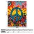 thumbnail image 4 of Leisuo Peace Sign Throw Blanket Soft Cozy 70s Hippie Style Flannel&nbsp;Blanket for Kids Women Adults Psychedelic Art Plush Blanket Rainbow and Sun Fuzzy Blanket for Sofa Bed Couch, 4 of 6