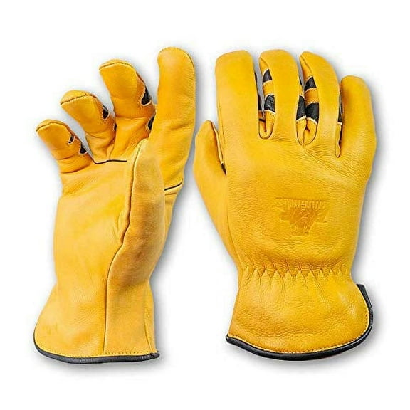 Bear Knuckles | Winter Work Gloves | Leather Cowhide | Fleece Insulated & Water Resistant | Pre-Curved Finger Design