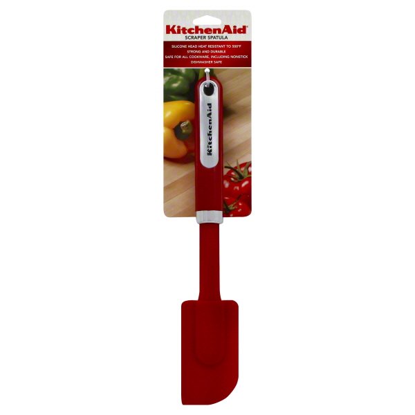 kitchenaid silicone scraper spatula, red