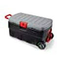 thumbnail image 3 of Rubbermaid 35 Gallons sur Roues ActionPacker, 35 Gal 1 Pack, Base Noire, Couvercle Gris, Verrous Rouges et Poignées, 3 of 15