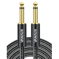 VANAUX 1/4 Inch Straight Instrument Cable 6.35mm Mono Jack TS Speaker Cable Compatible with Guitar, Keyboards,Bass, Electronic Drum, Pedal Effects, Amplifier, Audio Mixer, Speaker (5Feet/1.5m)