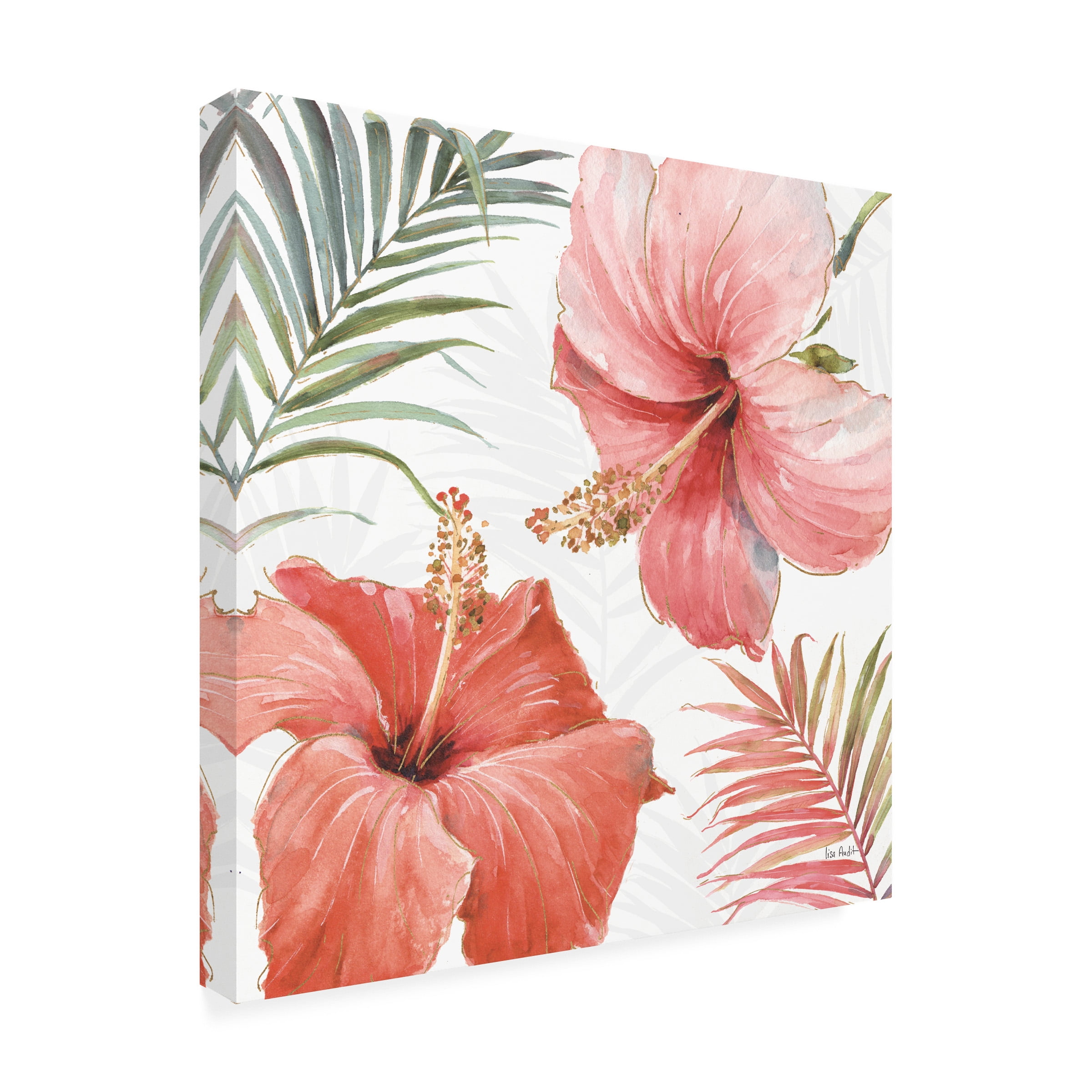 Trademark Fine Art Lisa Audit Tropical Blush III Canvas Wall Art - 35x35