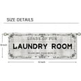 thumbnail image 5 of Wooden Farmhouse Laundry Room Curtain Valance for Window Treatments Vintage Barn Rod Pocket Treatment Rustic Country Grey White Window Drapes for Bathroom 1 Panel (52x18 Inch), 5 of 5