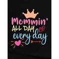 thumbnail image 2 of Women's Day Happy Every Day Letter Print Black Women's Casual Fashion Top Round Neck Short Sleeve T-Shirt, 2 of 7
