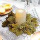 thumbnail image 1 of Corona de Hojas de arce para otoño, corona para puerta delantera, anillo de vela, corona Artificial para vacaciones, chimenea de granja, decoración Amarillo, 1 of 8