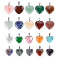 thumbnail image 1 of Colgantes de piedra en forma de corazón BRILLAR 20 piezas 2 tamaños diferentes, 1 of 5