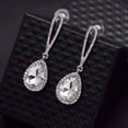 thumbnail image 2 of 14K Gold Plated Evening Splendor Champagne Austrian Crystal Drop Earrings for Woman in Three Elegant Colors, 2 of 7