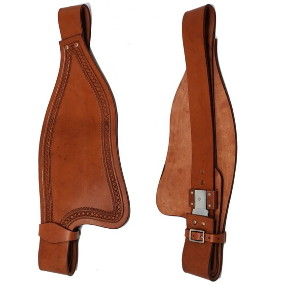 Horse Western Adult Tooled Leather Replacement Saddle Fender Pair 5221DT