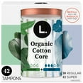 thumbnail image 1 of L. Tampons en Coton Absorption Régulière/super, Ensemble Multiple, Sans Blanchiment au Chlore, Pesticides, Parfums Ni Colorants, 1 of 21