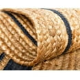 thumbnail image 4 of Natural Jute Rug Hand Braided Round Area Rug Handmade Rug for Home Decor 3x3 Square Feet (36x36 Inch, Beige + Black Line), 4 of 5