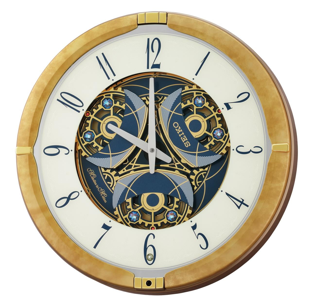 Seiko Kingsley Mechanical Melodies in Motion Clock Musical Round Quartz Analog QXM387GRH Walmart