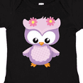 thumbnail image 4 of Inktastic Cute Pink and Purple Owl Girls Baby Bodysuit, 4 of 5