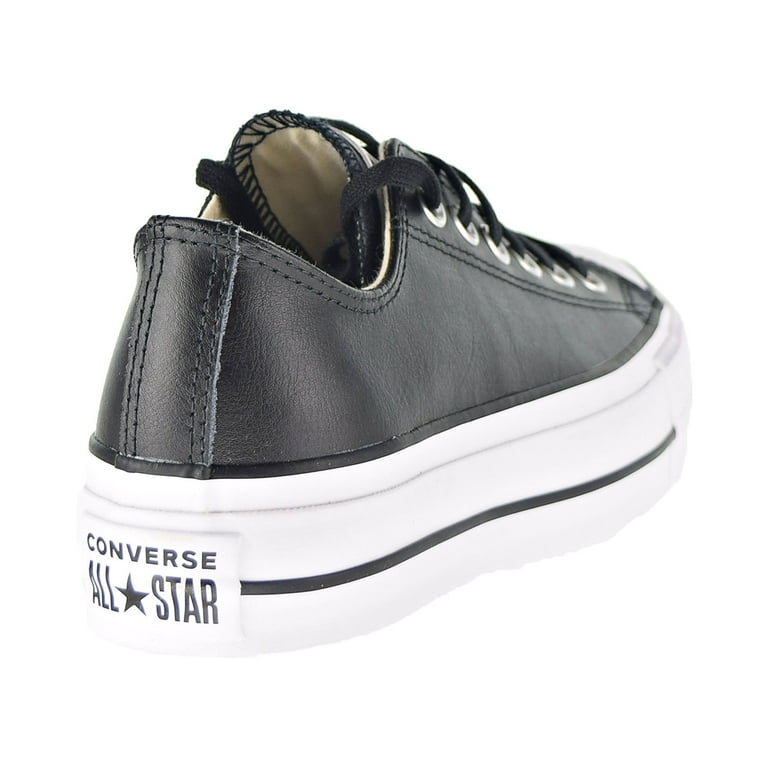Converse Black Chuck Taylor All Star Platform Leather Sneakers