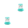thumbnail image 4 of Inteprter Utensilios de cocina Cepillo Antideslizante Cabello Ergonómico Sartén Olla Tazón Cepillos de limpieza Herramienta con dispensador de Verde 2Conjunto, 4 of 6
