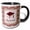 Black/White, variant on 3drose, Graduation Cap, Diploma, Faded Dots, Pink Frame, Flower, 2018, Red, 11oz Two-tone Red Mug